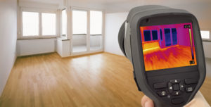 leak detection using infrared in an empty home